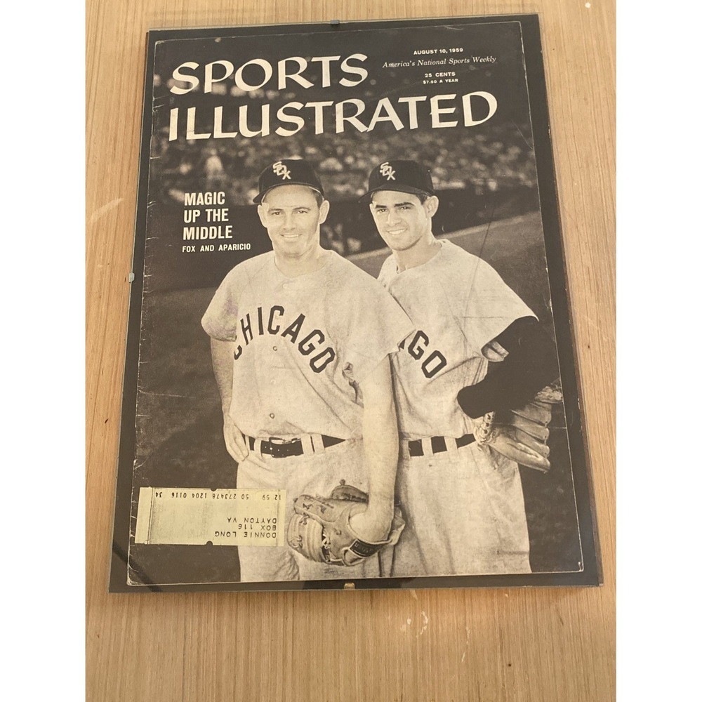 Sports Illustrated August 1959 Nellie Fox Luis Aparicio Chicago White Sox